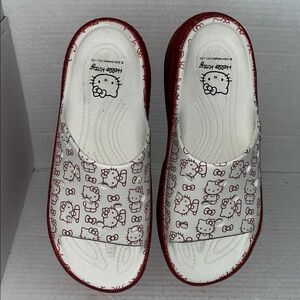 Unisex Crocs X Hello Kitty Stomp Slide Sandals Women Sz 11 Mens 9 no ribbon